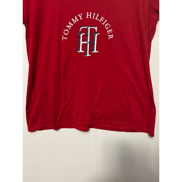 Tommy Hilfiger Women’s Red Logo Sleep Top Plus Size Short Sleeve Pajama Shirt 1X - Picture 3 of 9